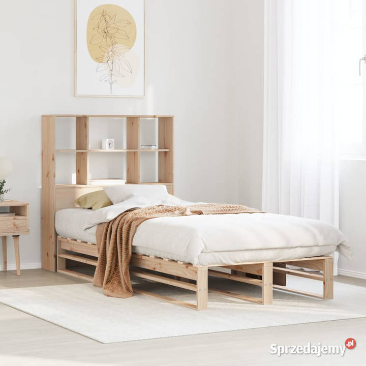 Łóżko z regałem bez materaca lite drewno 90x190 Warszawa