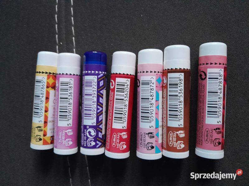 Zestaw 7 sztuk balsamów do ust śląskie Siewierz sprzedam