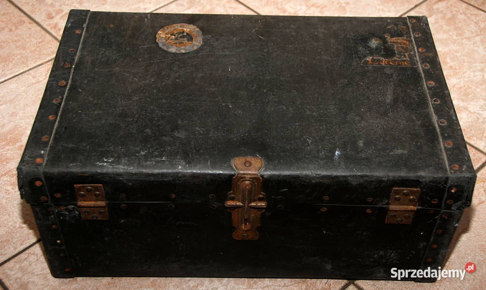 Zabytkowa stara skórzana zgrabna walizka Warszawa