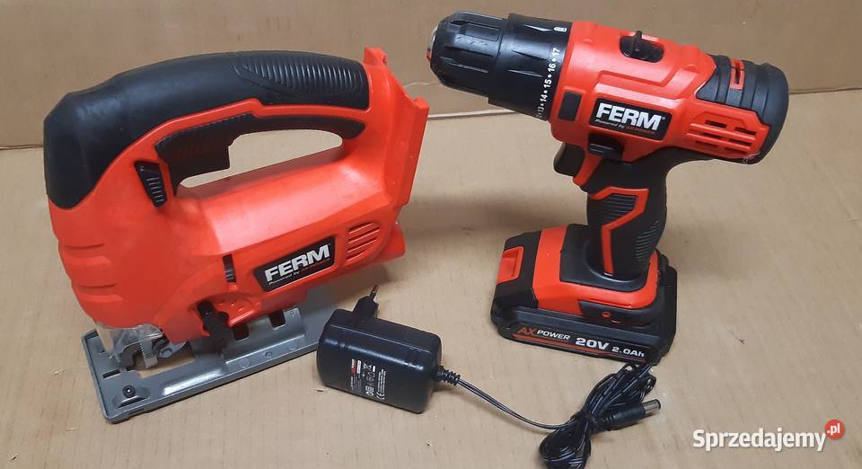 Wkrętarka wyrzynarka Ferm 20v ładowarka bateria Zestawy elektronarzędzi Dom i Ogród Jarosław