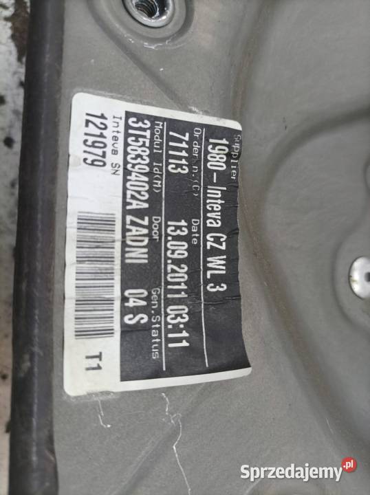 MECHANIZM SZYBY PRAWY TYŁ 3T5839402A Skoda Motoryzacja