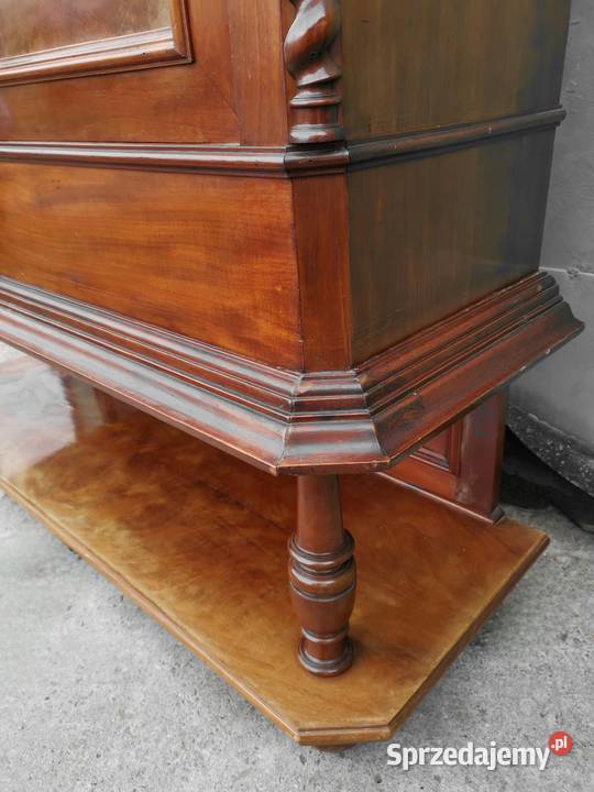 Piękna duża komoda biedermeier XIXw KOMPLET Wałbrzych