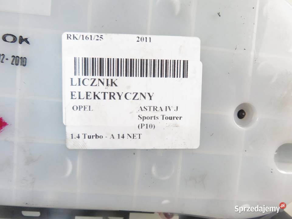 LICZNIK OPEL ASTRA IV J 14 Turbo A 14 NET