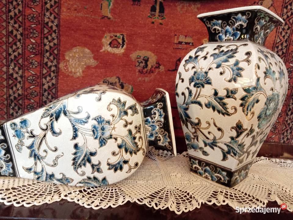 2 wazony porcelanowe ręcznie malowane 31 2 sprzedam