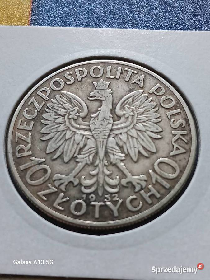 10 Głowa kobiety 1932 r 1 bez znaku mennicy Konin