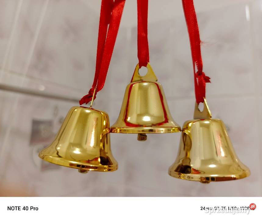 Ozdoba dekoracyjna złote dzwoneczki Łódź