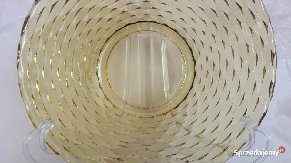 Salaterka duża stare szkło huta Prądniczanka Białystok