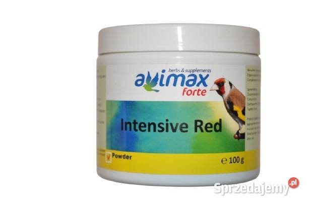 Avimax forte Intensiv Red - 100g czerwony barwnik dla kanark