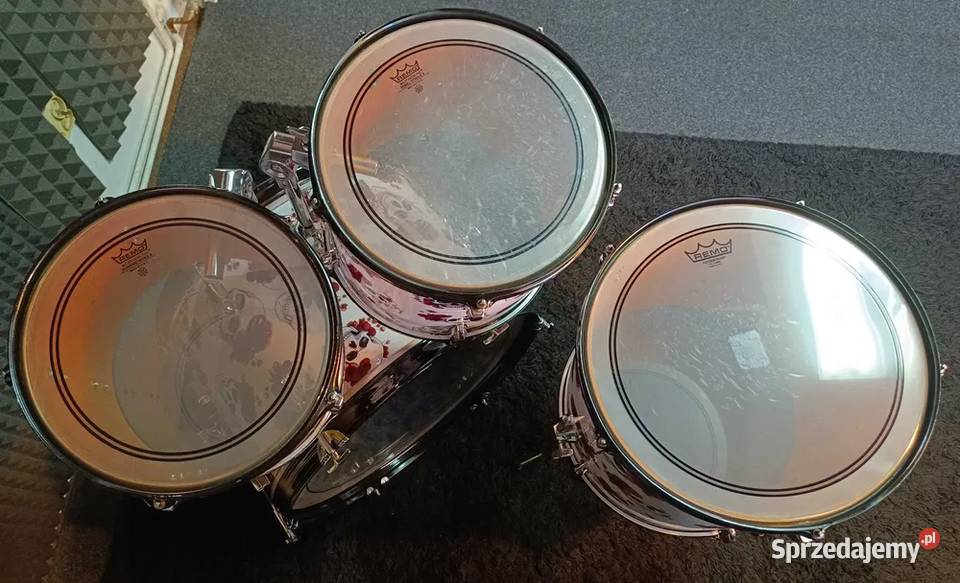CUSTOM Skulls Roses Odrestaurowana perkusja wielkopolskie Piła