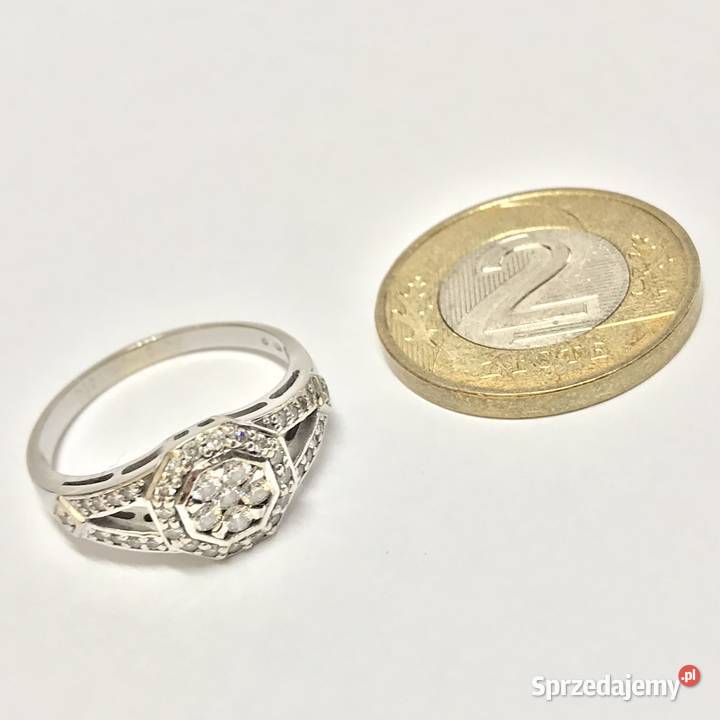 Złoty PIERŚCIONEK 18K cudowne BRYLANTY 04ct r13 Warszawa