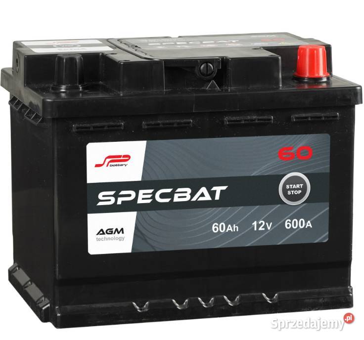 Akumulator 60Ah 600A SPECBAT AGM STARTSTOP Poznań sprzedam