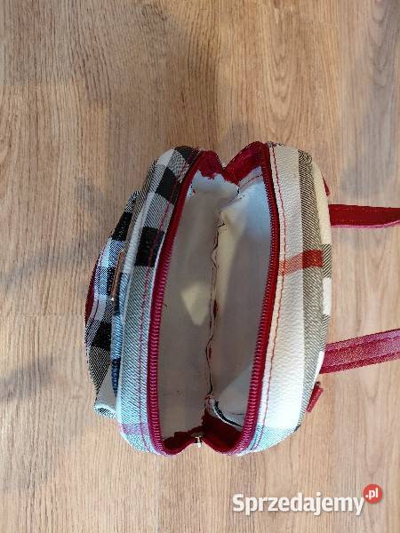 Nowy mały plecak torebka w kratę Do ręki  Warszawa sprzedam