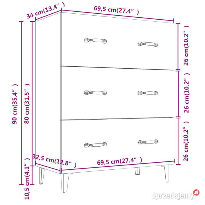 Szafka biała 695x34x90 materiał drewnopochodny Warszawa
