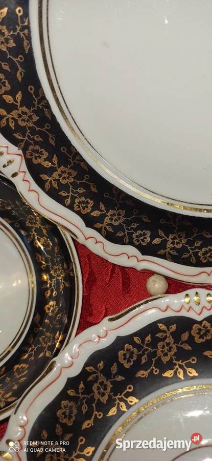 Filiżanka z talerzykiem deser Syg BG Kobalt Porcelana i szkło