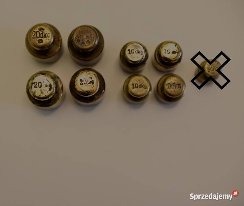 Stare odważniki z mosiądzu Łódź