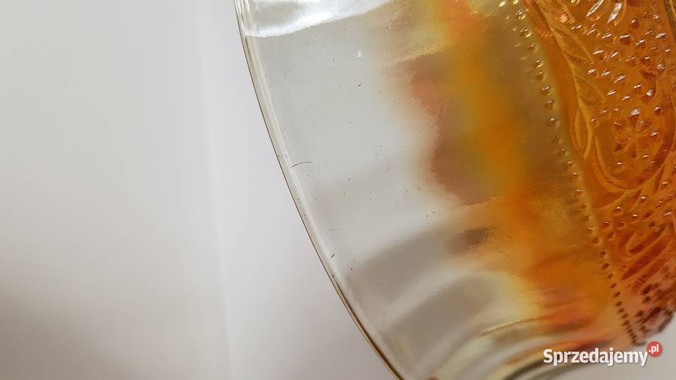 Iryzowana miska miseczka carnival glass szkło śląskie Dąbrowa Górnicza