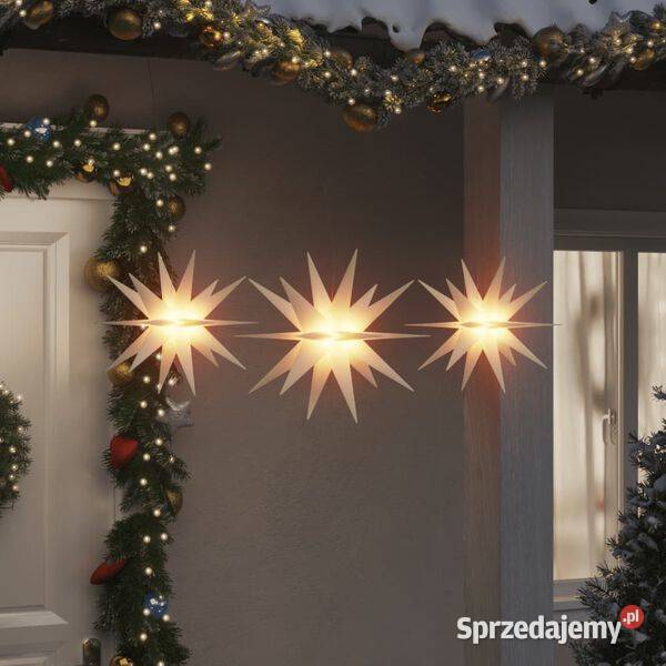 vidaXL Ozdoby świetlne z LED 3 składane