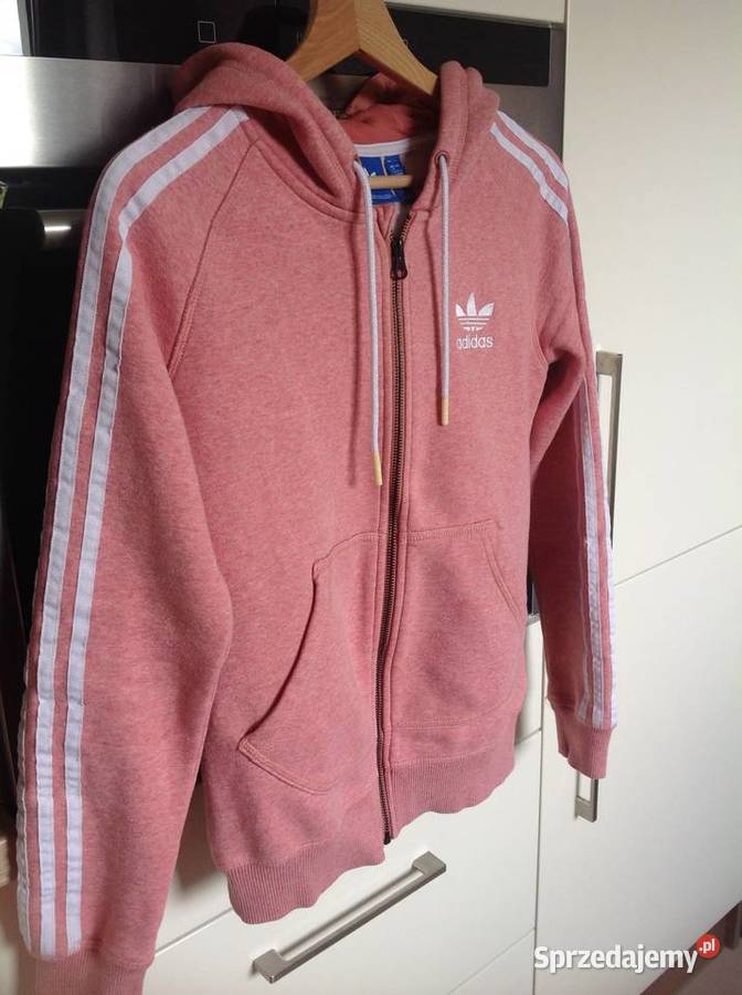 Bluza z Kapturem Damska ADIDAS XS Pudrowy Róż Nowa Sól