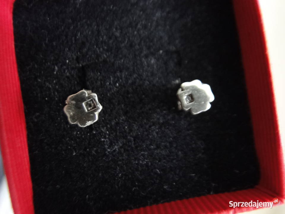 Kolczyki koniczynki 4listne srebro 925 Warszawa