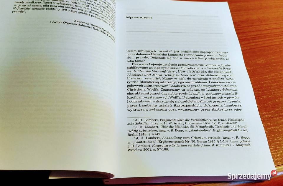 Problem Criterium veritatis w filozofii Johanna Gdańsk sprzedam