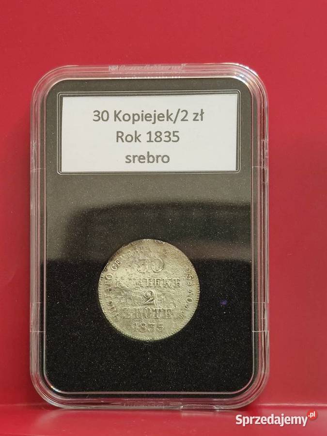 30 kopiejek 2 złote 1835r Ag w slabie