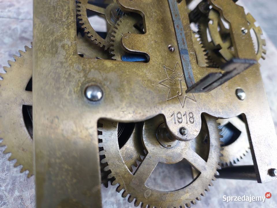 779 Mechanizm starego zegara ściennego Junghans Tczew