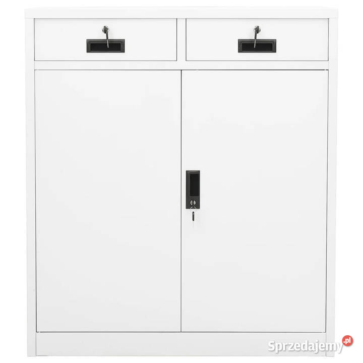 Szafka biurowa biała 90x40x102 stalowa WM336409 Pozostałe