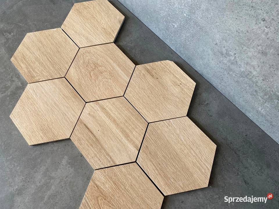 Płytki heksagonalne drewnopodobne PLASTER MIODU łódzkie Łask