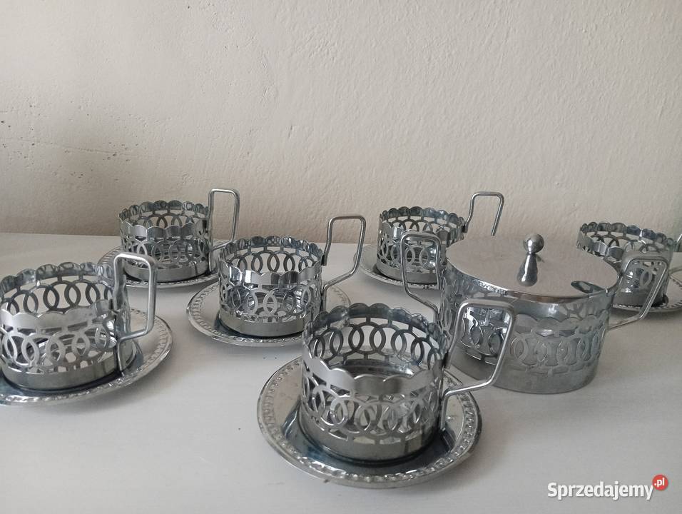 Komplet do herbaty chromowany Warszawa