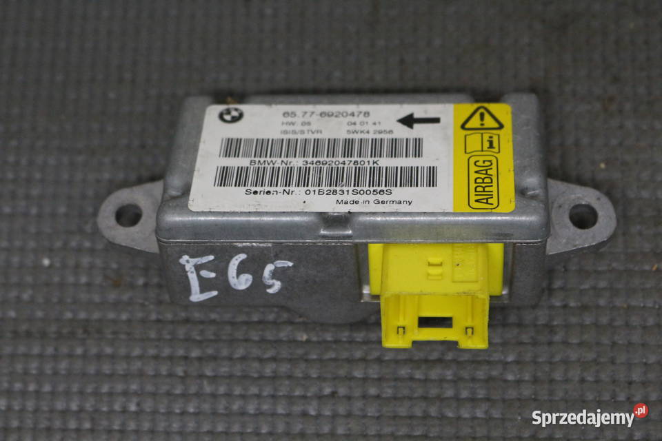 BMW 7 E65 E66 SENSOR PODUSZEK 6577 6920478 dolnośląskie Prochowice