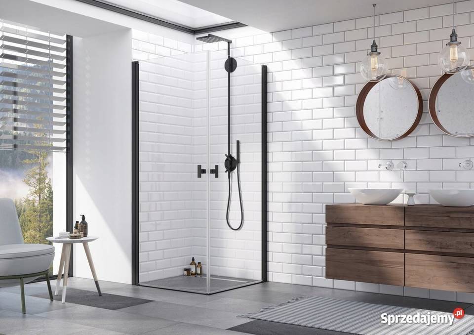 Okazja kabina Radaway Nes 80x80 Kdd Black