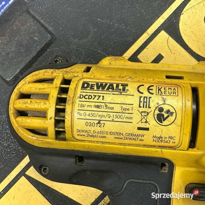 Wkrętarka Dewalt DCD771 aku 13Ah ład walizka Elbląg sprzedam