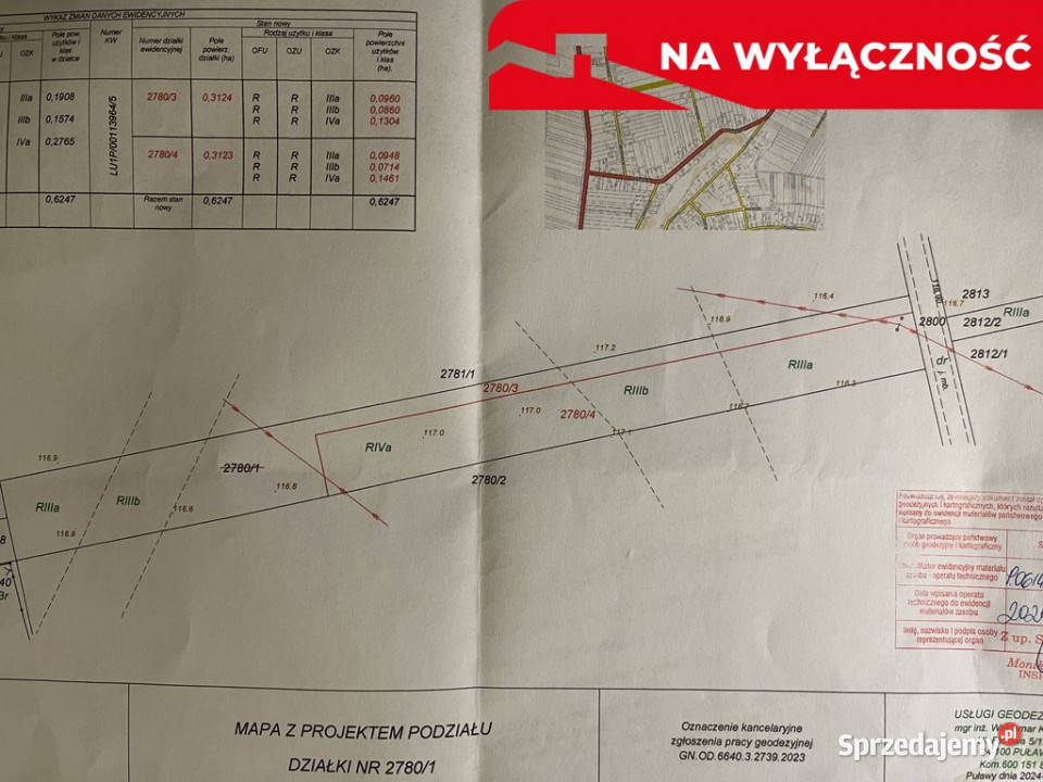 Działka rolnobudowlana 031 ha w Gołębiu kPuław asfalt Gołąb sprzedam