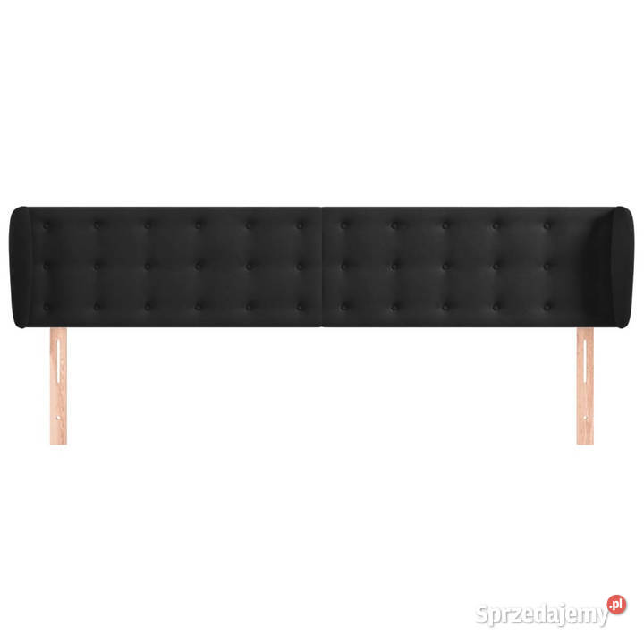 Zagłówek uszak czarny 203x23x7888 aksamitny Warszawa