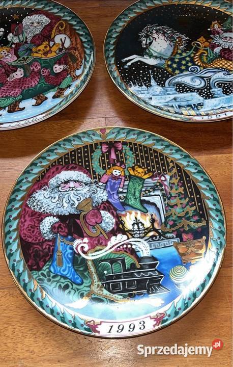 Świąteczne talerze Santa Claus Collection Gdańsk sprzedam