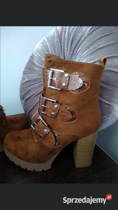 Buty lekko ocieplane obcas 10 Kłobuck sprzedam