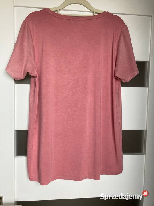 Śliczna koszulka tshirt Monnari pudrowy róż Kwiatki