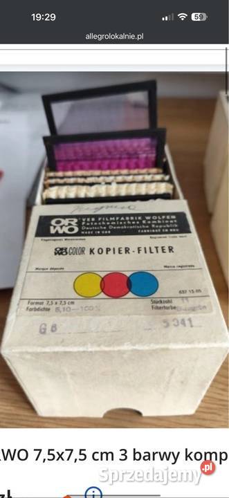 Filtry ORWO 75x75 3 barwy komplet Elektronika podkarpackie Łańcut