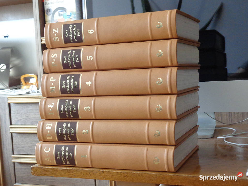 Nowa Encyklopedia Powszechna PWN 6 tomów Skóra Brzeg