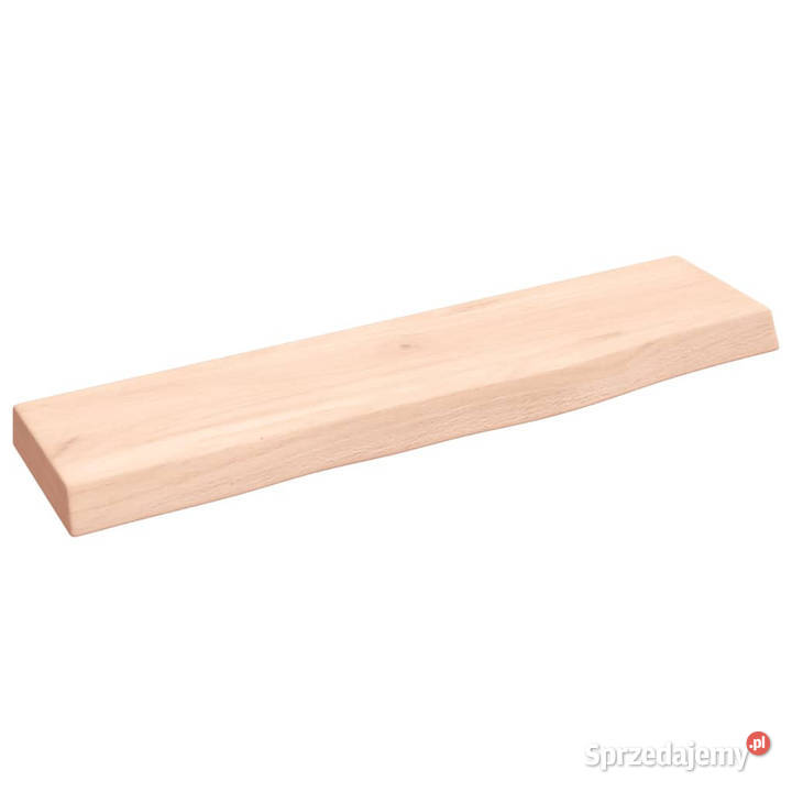 Półka 40x10x2 surowe lite drewno dębowe WM363500