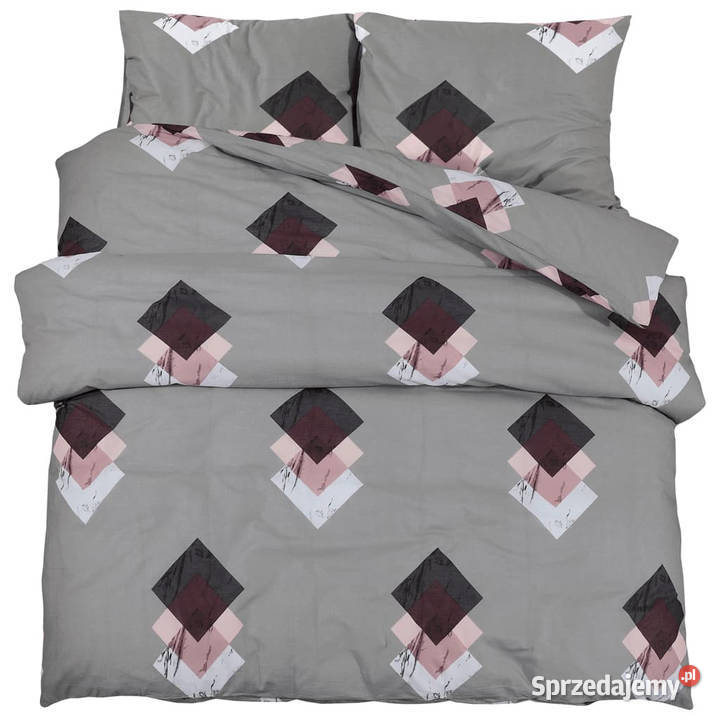 Zestaw pościeli szary 200x200 bawełna WM136474