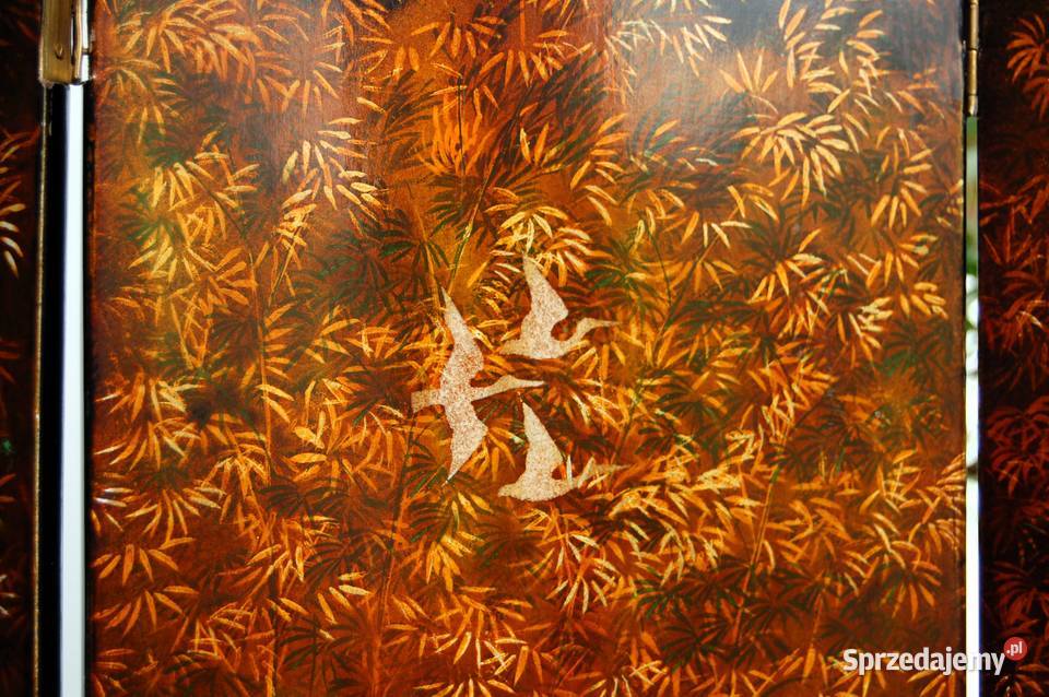 Parawan z laki chiński obraz pejzaż laka żurawie Lublin sprzedam