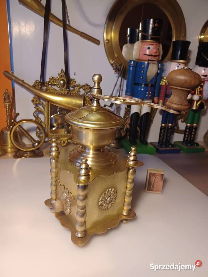 Piękny francuski młynek mosiężny wielkopolskie Poznań