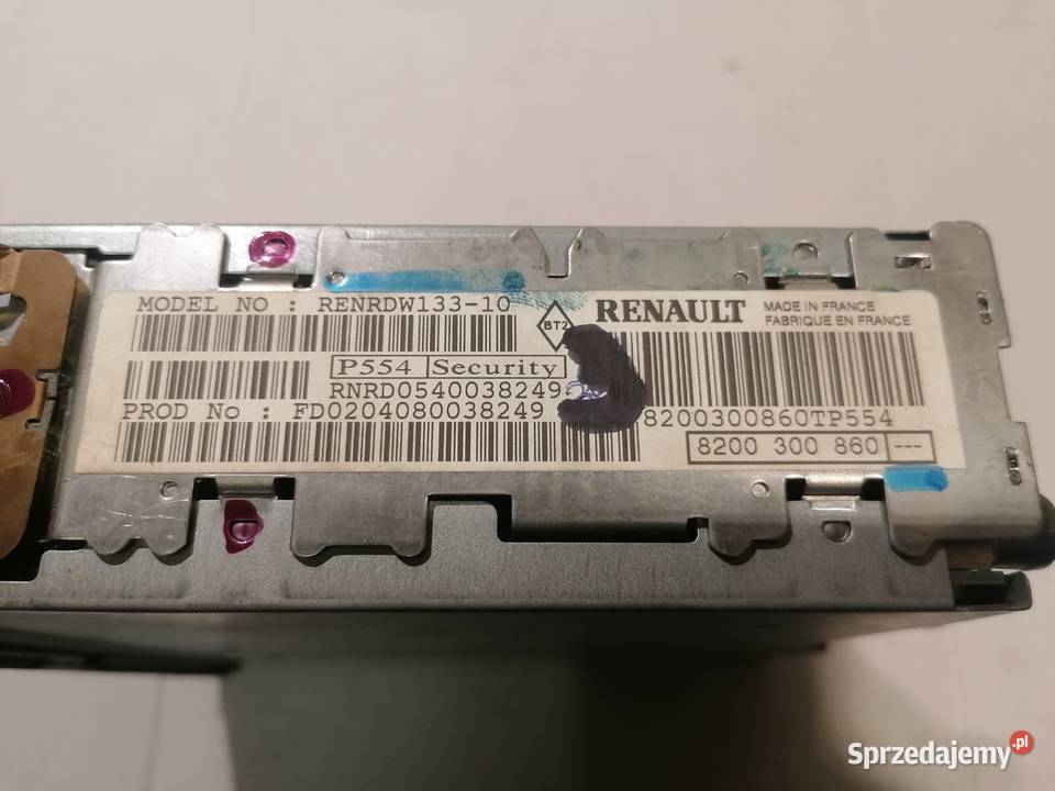 radio CD kod model RDW13310 Renault Scenic 2 i