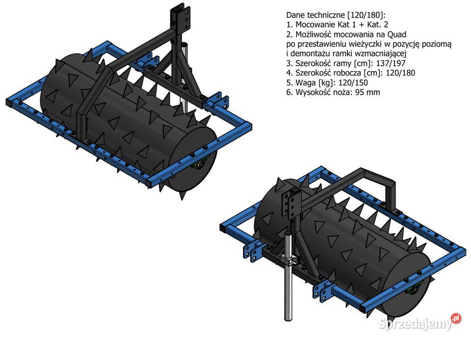 3 walec z aeratorem aerator dostawa cała kujawsko-pomorskie