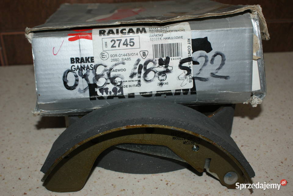 0 986 487 550 BOSCH SZCZĘKI HAMULC RENAULT osobowe mazowieckie Białobrzegi sprzedam