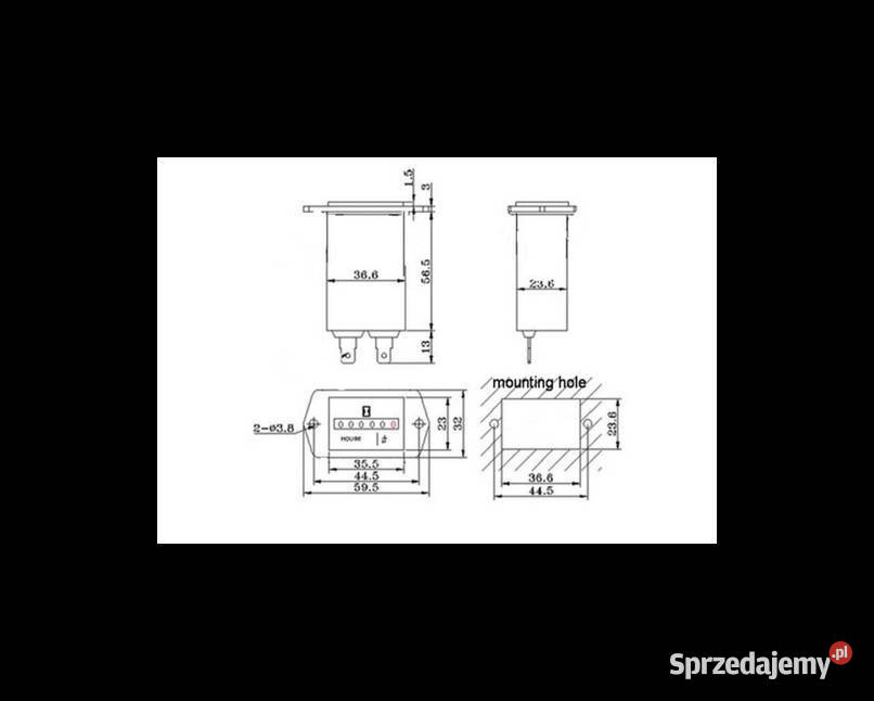 Licznik godzin AC 100250V 999999 hours Dąbrowa Górnicza