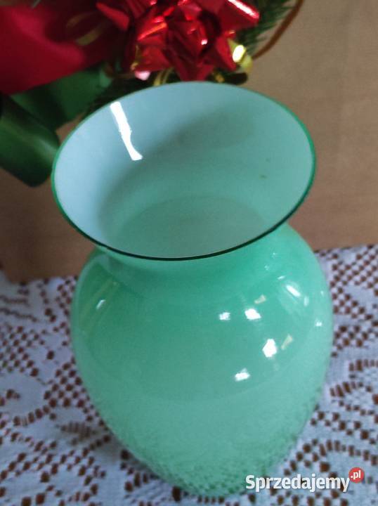 wazon flakon kielich szklany Murano vintage zielony Kielce