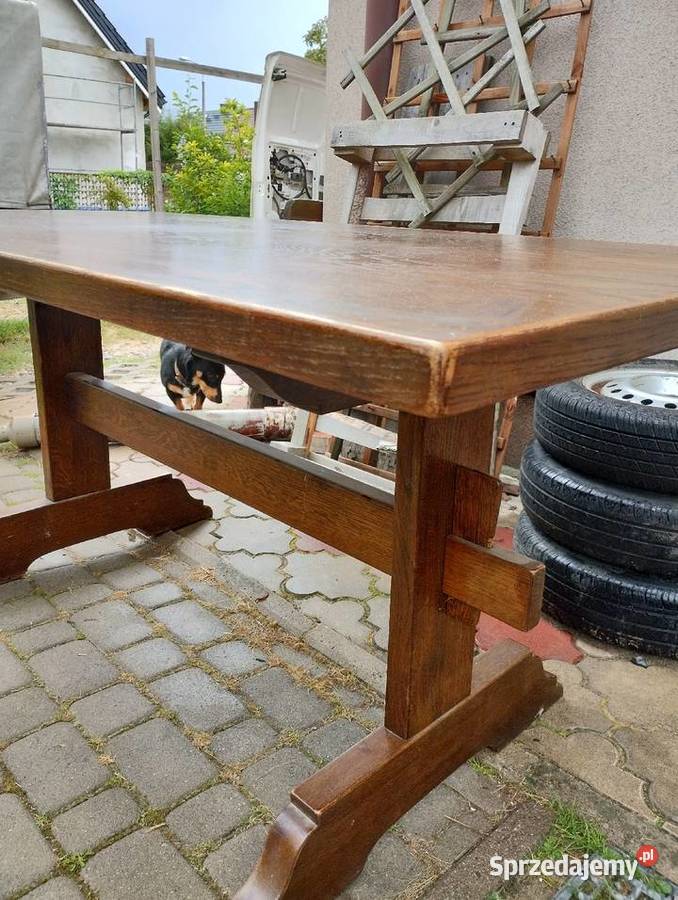 Ława stół dębowy 80cm Ełk