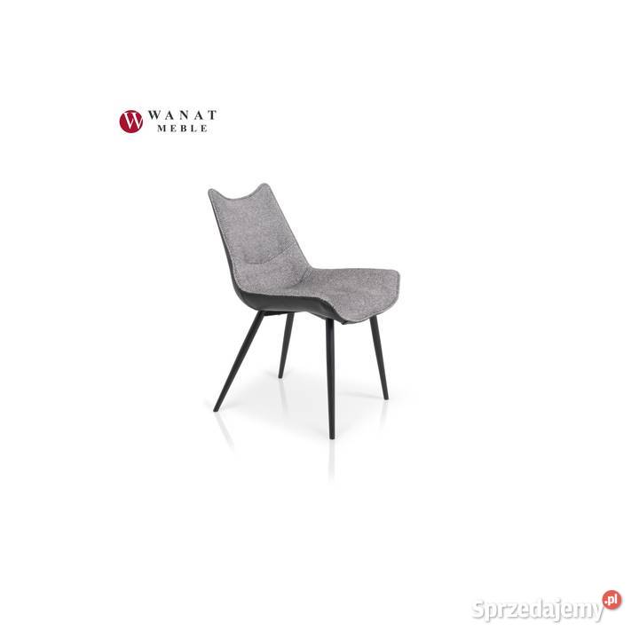 Krzesło OCTA Skóra + Tkanina Metalowe Nogi Wanat